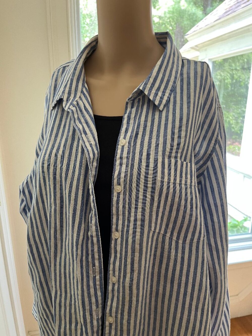 LLBean button up cotton shirt Size XL